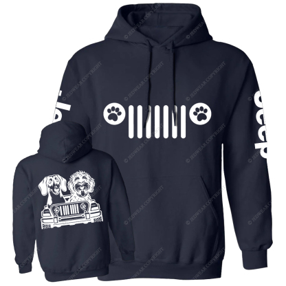 Pets Sitting In The Car Jp Casual Hoodie