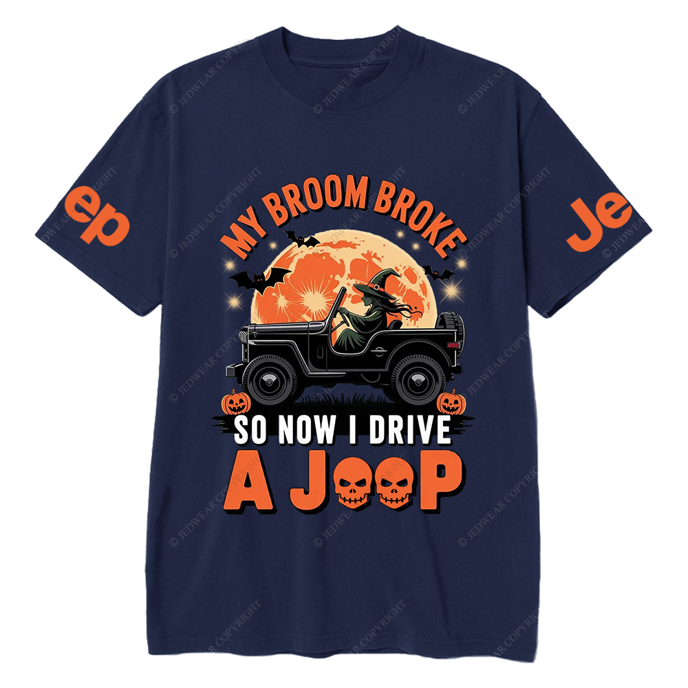 Halloween My Broom Broke So Now I Drive A Car T-Shirt