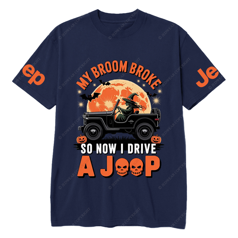 Halloween My Broom Broke So Now I Drive A Car T-Shirt