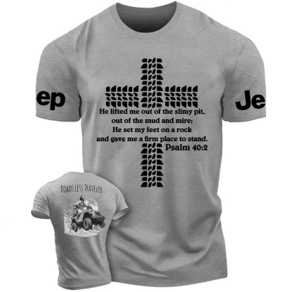 Religion Cross Jesus Bible Wheelmarks Psalm Jp T-Shirt