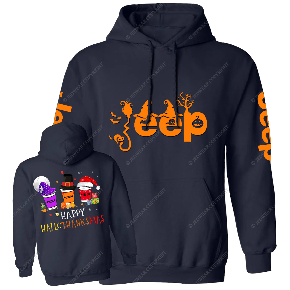 Funny Halloween Merry Christmas Happy Hallothanksmas Jp Casual Hoodie
