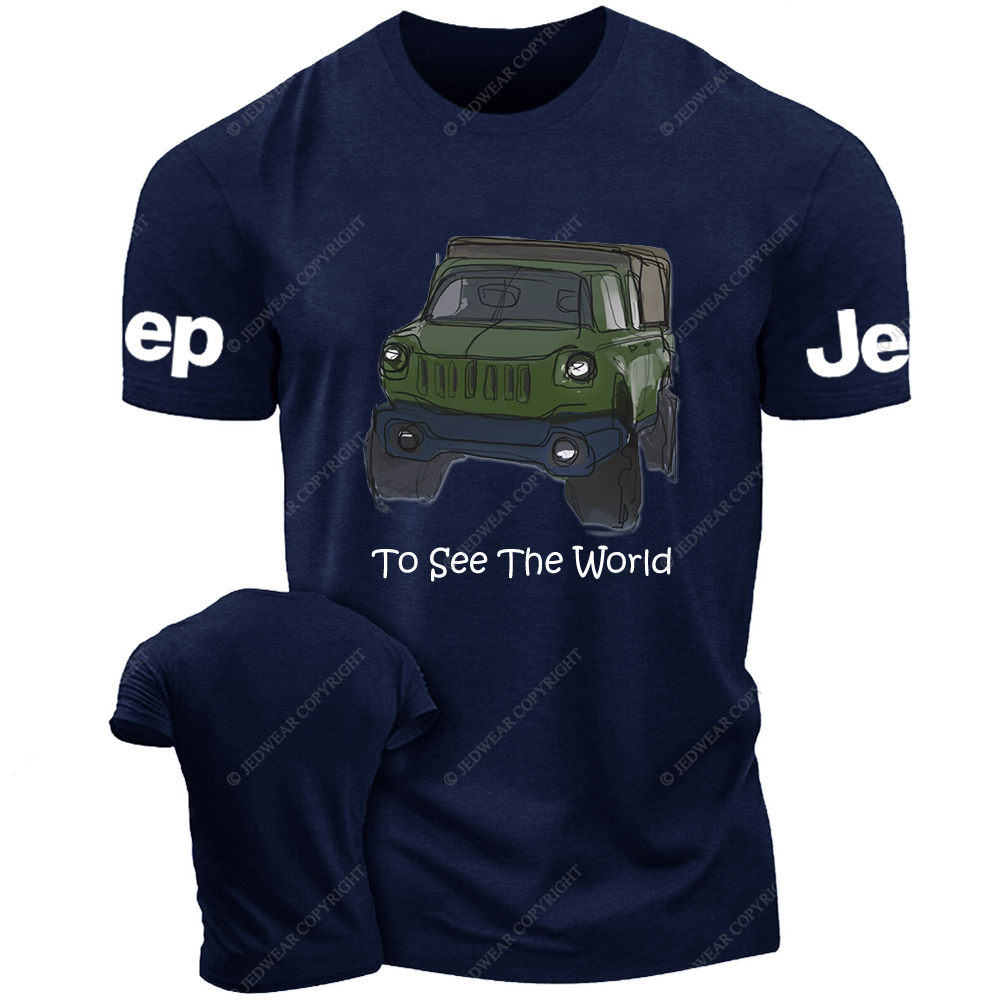 To See The World Colorful Hand-Painted Jp T-Shirt