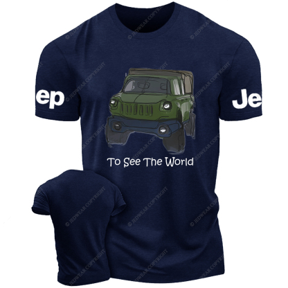 To See The World Colorful Hand-Painted Jp T-Shirt