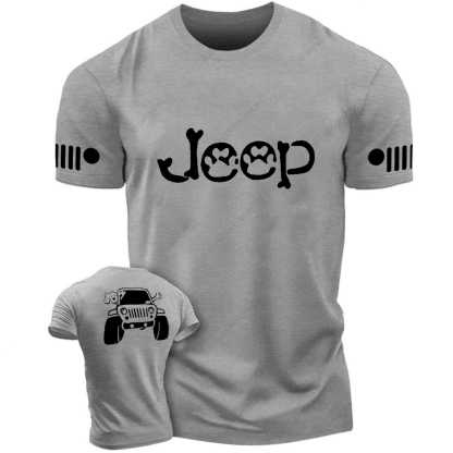 Dog And His Owner Waving From Car Jp T-Shirt
