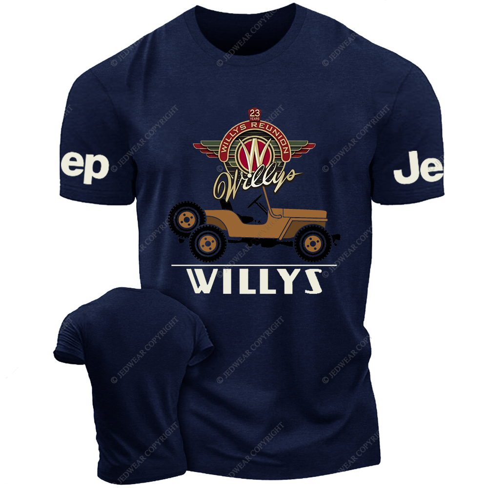 Army Military Vehicle Truck Brown Willys Jp T-Shirt