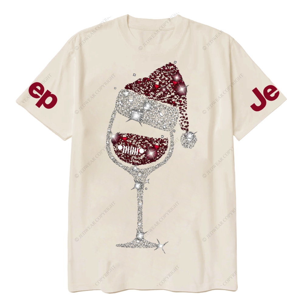 Diamond Bling Glowing Wine Glasses Jp T-Shirt