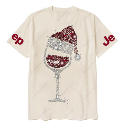 Diamond Bling Glowing Wine Glasses Jp T-Shirt