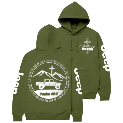 Merry Christmas Religion The Lifted Me Out Of The Slimy Pit Psalm 40:2 Jp Casual Hoodie
