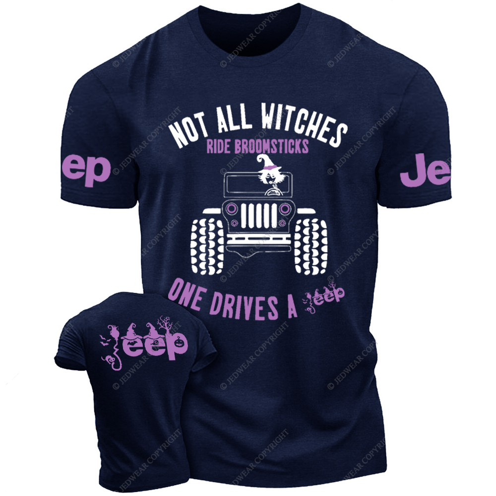 Halloween Not All Witches Ride Broomsticks One Drive A Car Jp T-Shirt