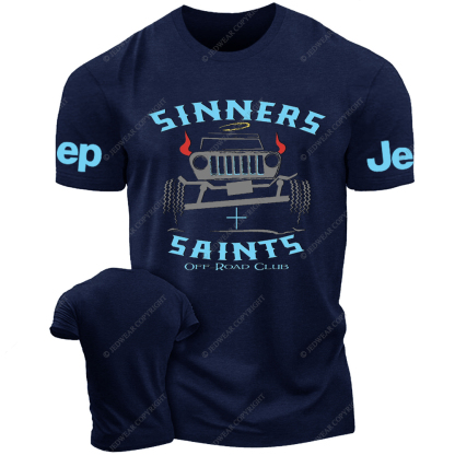 Sinners and Saints District Religion Jesus Jp T-Shirt
