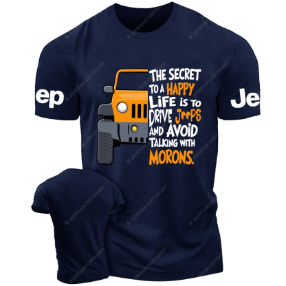 Orange Car The Secret To A Happy Life Is To Drive Jp T-Shirt