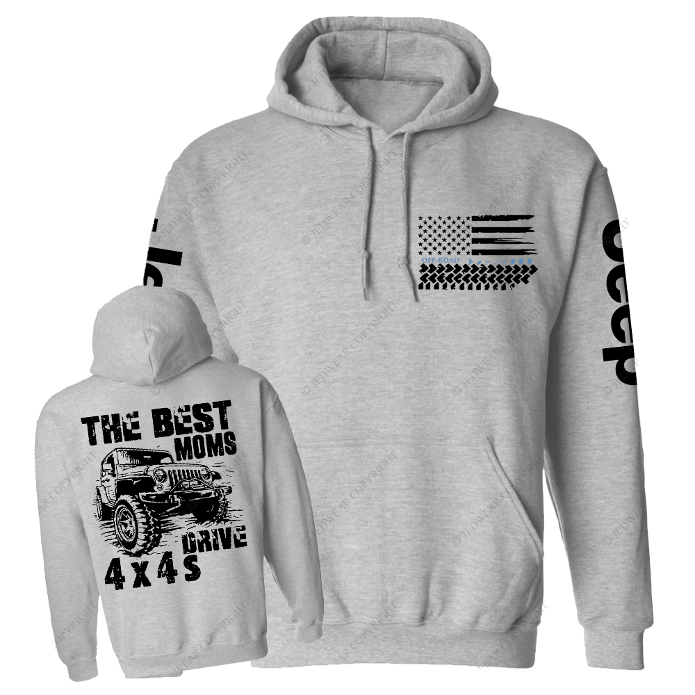 The Best Moms Drive 4x4 Jp Casual Hoodie