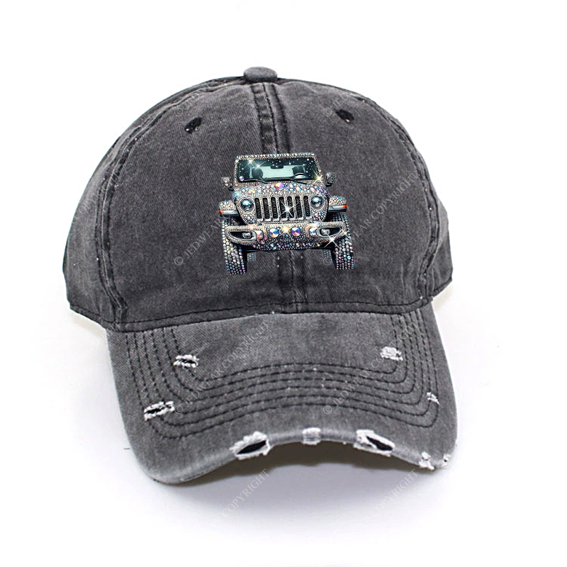 Bling Sparkle Rhinestone Car Glam Girl Jp Baseball Cap