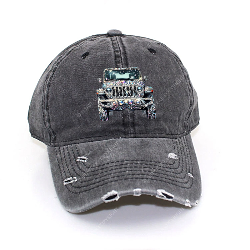 Bling Sparkle Rhinestone Car Glam Girl Jp Baseball Cap