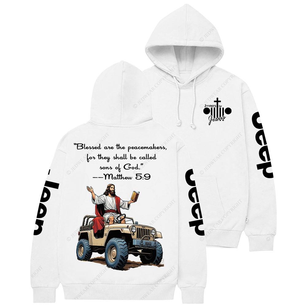 Blessed Are The Peacemakers Religion Jesus 5:9 Jp Casual Hoodie