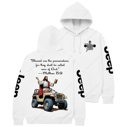 Blessed Are The Peacemakers Religion Jesus 5:9 Jp Casual Hoodie