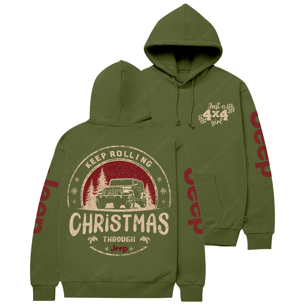 Keep Rolling Through Christmas Jp Casual Hoodie