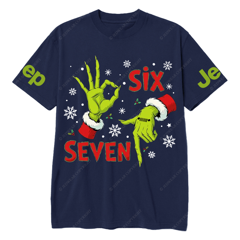 Viral Six Seven Christmas Meme Funny Internet Joke  Jp T-Shirt