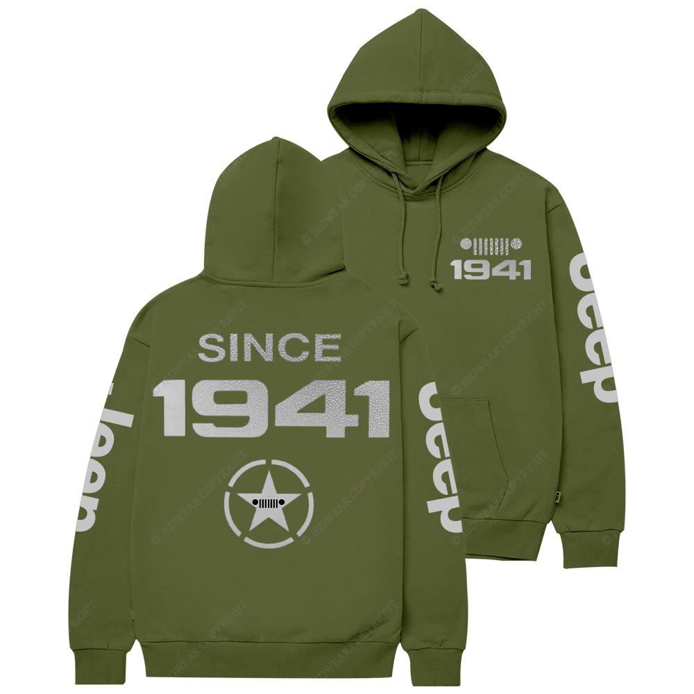 Vintage Military Star Circle Since 1941  Jp Casual Hoodie