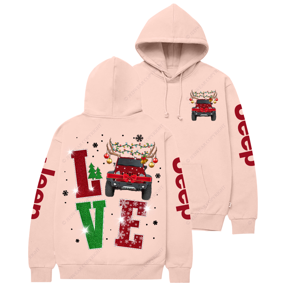 Love Car Merry Christmas Jp Casual Hoodie