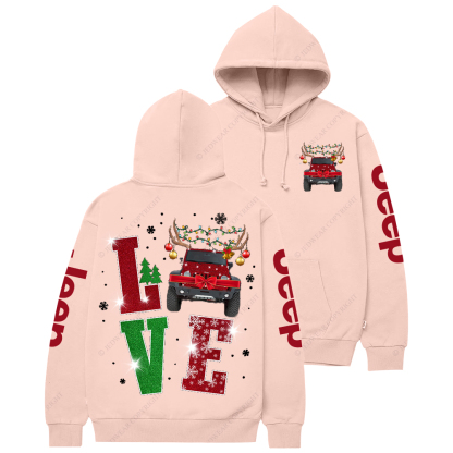 Love Car Merry Christmas Jp Casual Hoodie
