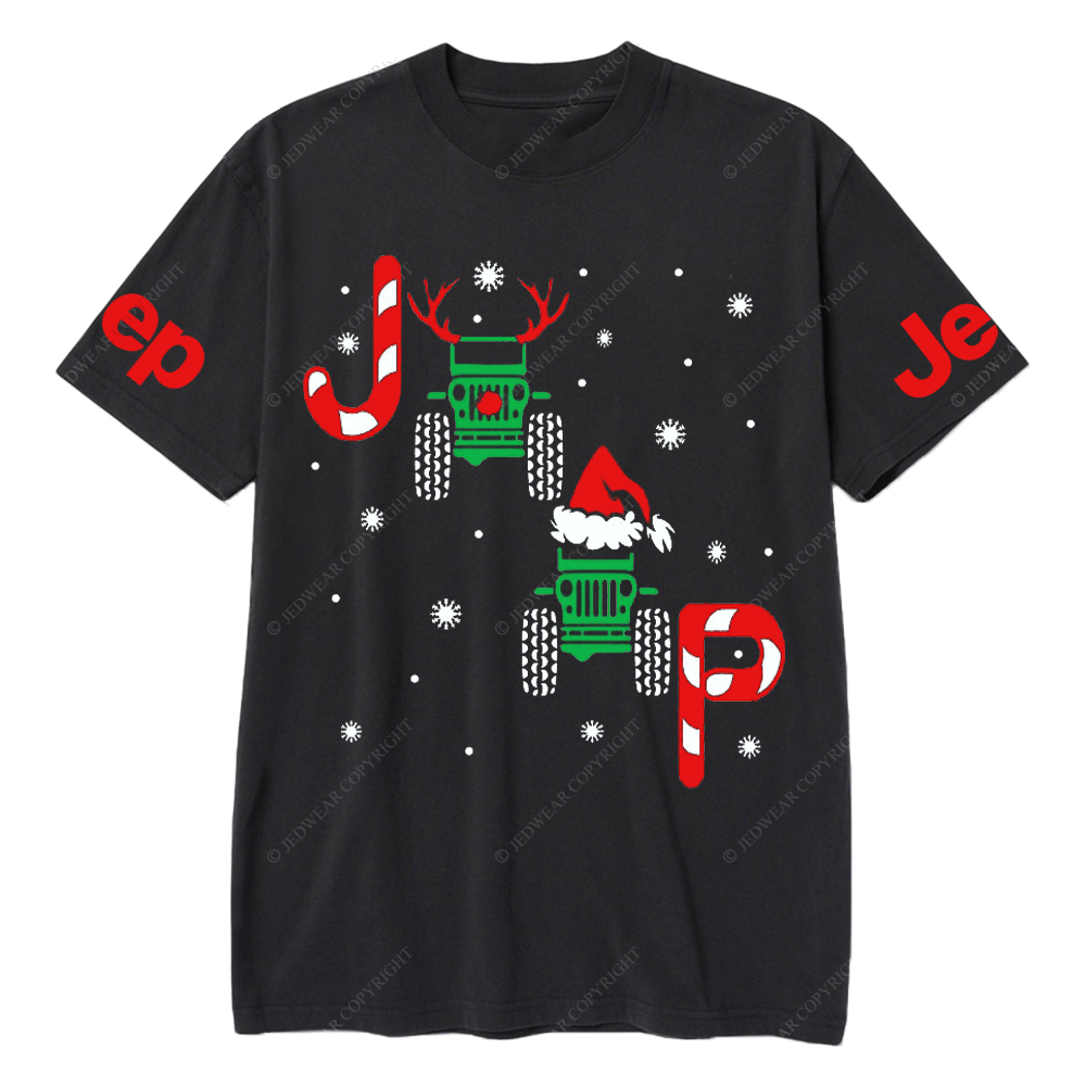 Merry Christmas Snowflakes Antlers Jp T-Shirt