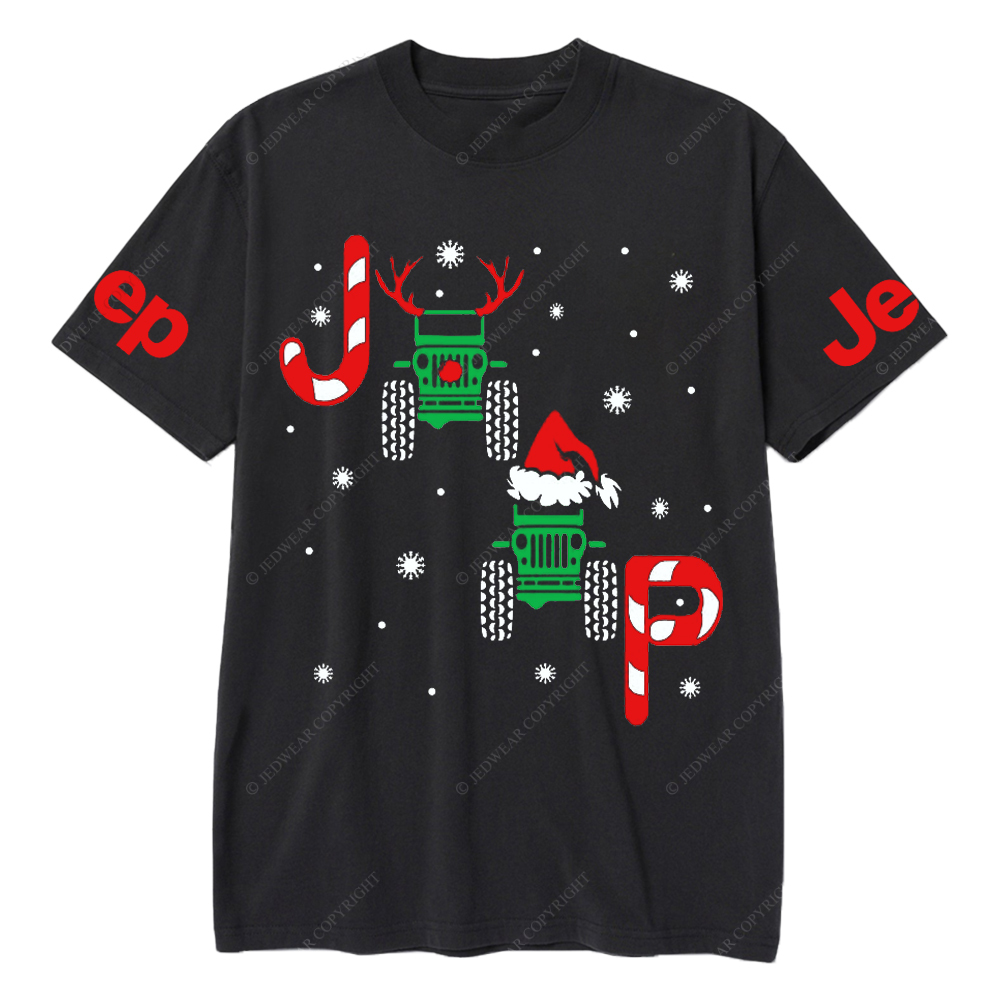Merry Christmas Snowflakes Antlers Jp T-Shirt