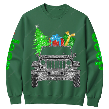 Merry Christmas Bling Jp Crew Neck Sweatshirt