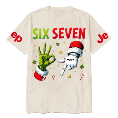 Six Seven Christmas Slang Xmas Meme Funny Number Jp T-Shirt