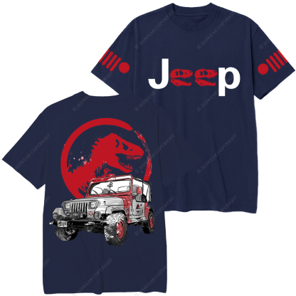 Dinosaur On The Back Of An Off-Road Vehicle Jp T-Shirt
