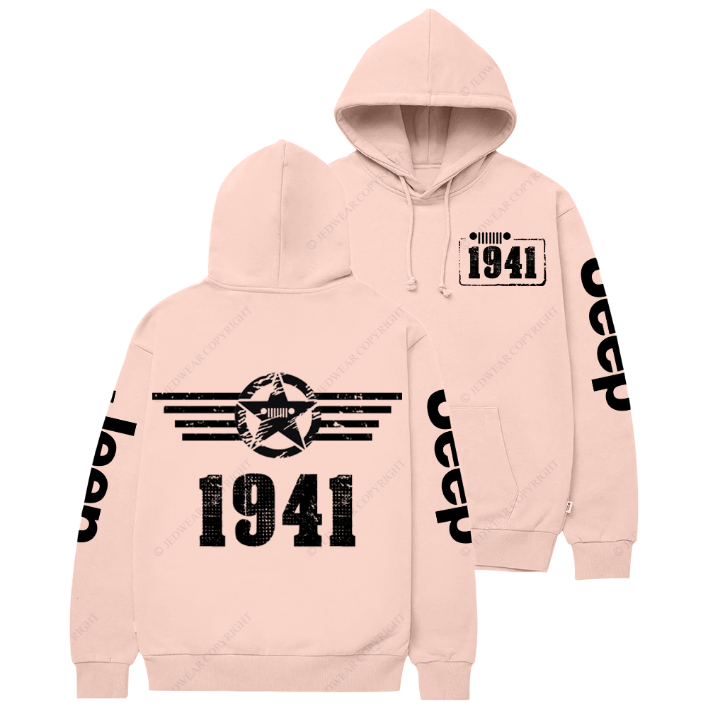 Since 1941 Military Star Rectangle Time Jp Casual Hoodie