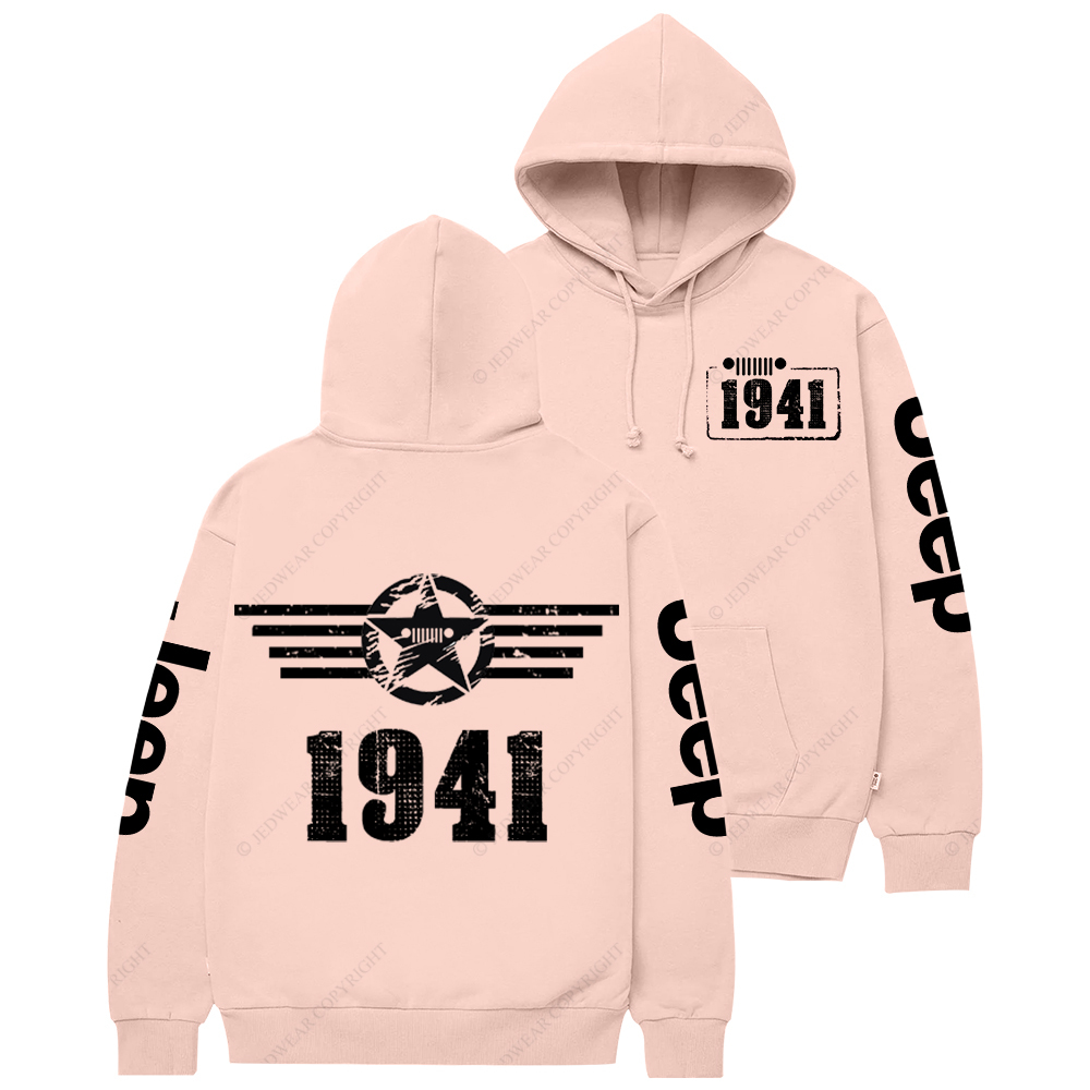 Since 1941 Military Star Rectangle Time Jp Casual Hoodie