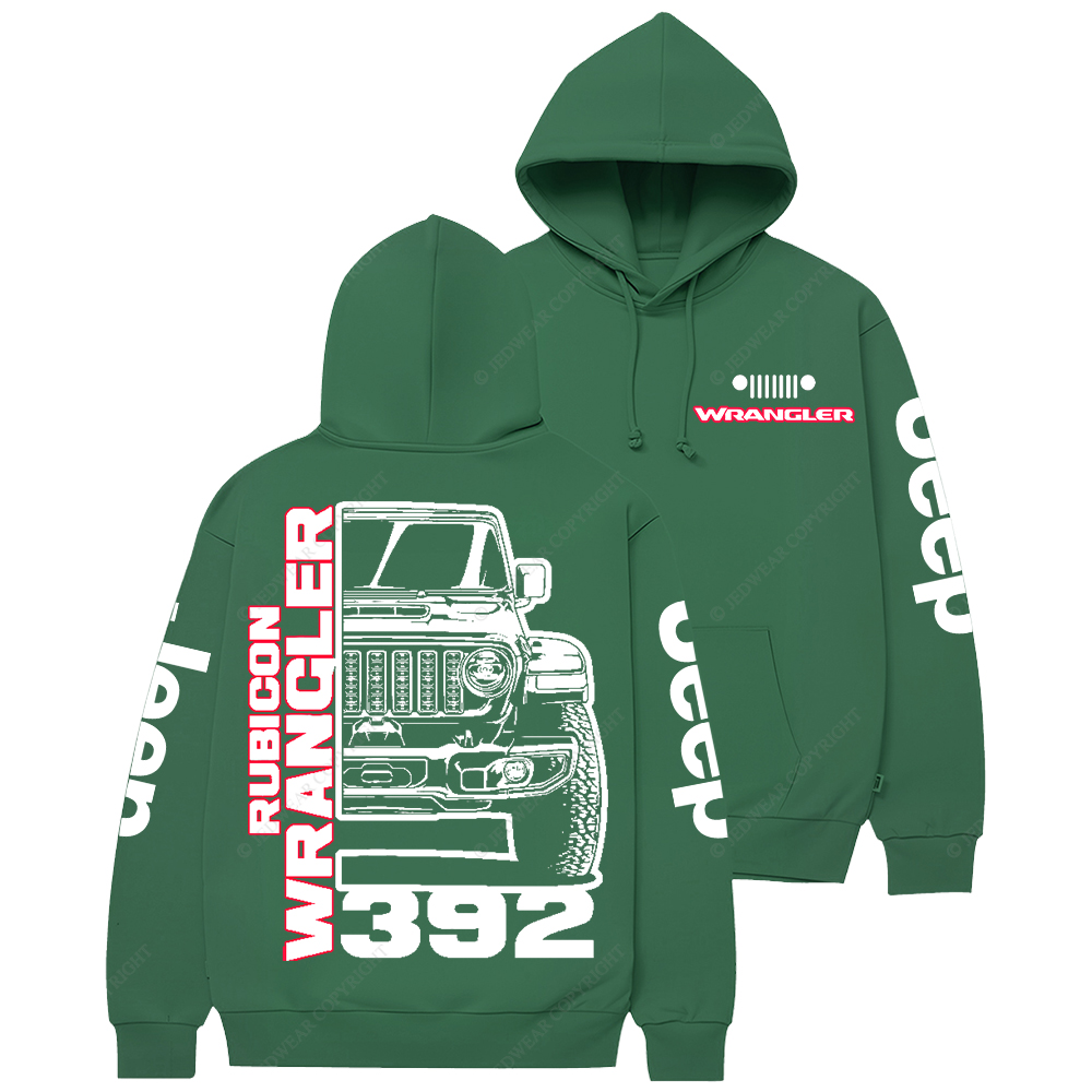 Rubicon Wrangler 392 V8 Trail King Off-Road Muscle Icon Jp Casual Hoodie