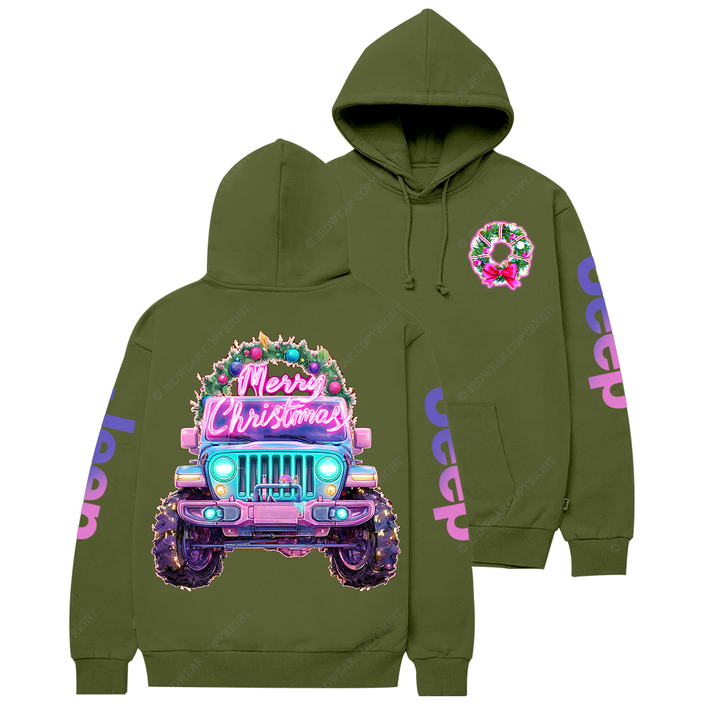Chubby Neon-Style Off-road With Rounded Cartoon Proportions Jp Casual Hoodie