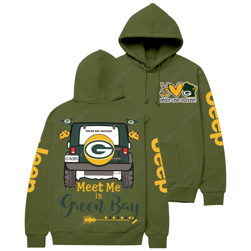 Meet Me In Green Bay Packers Football Jp Casual Hoodie