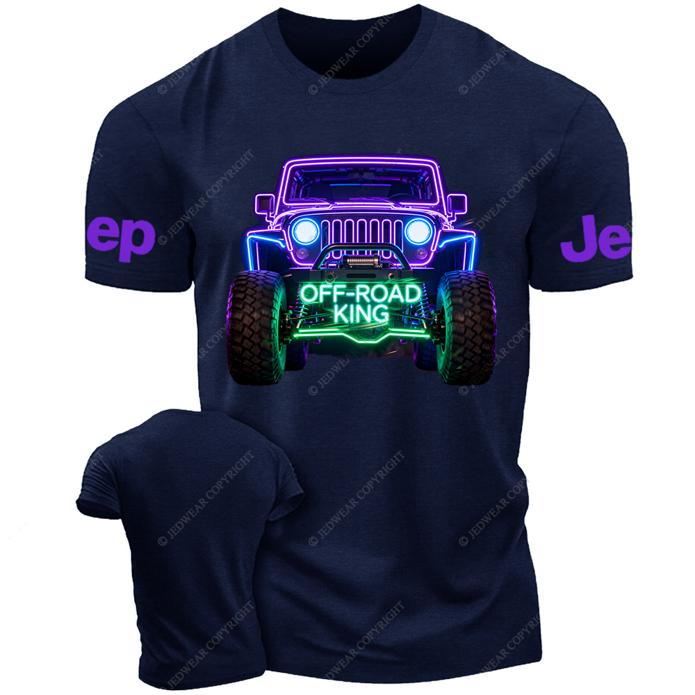 Colorful Neon Lines Off-Road King Jp T-Shirt