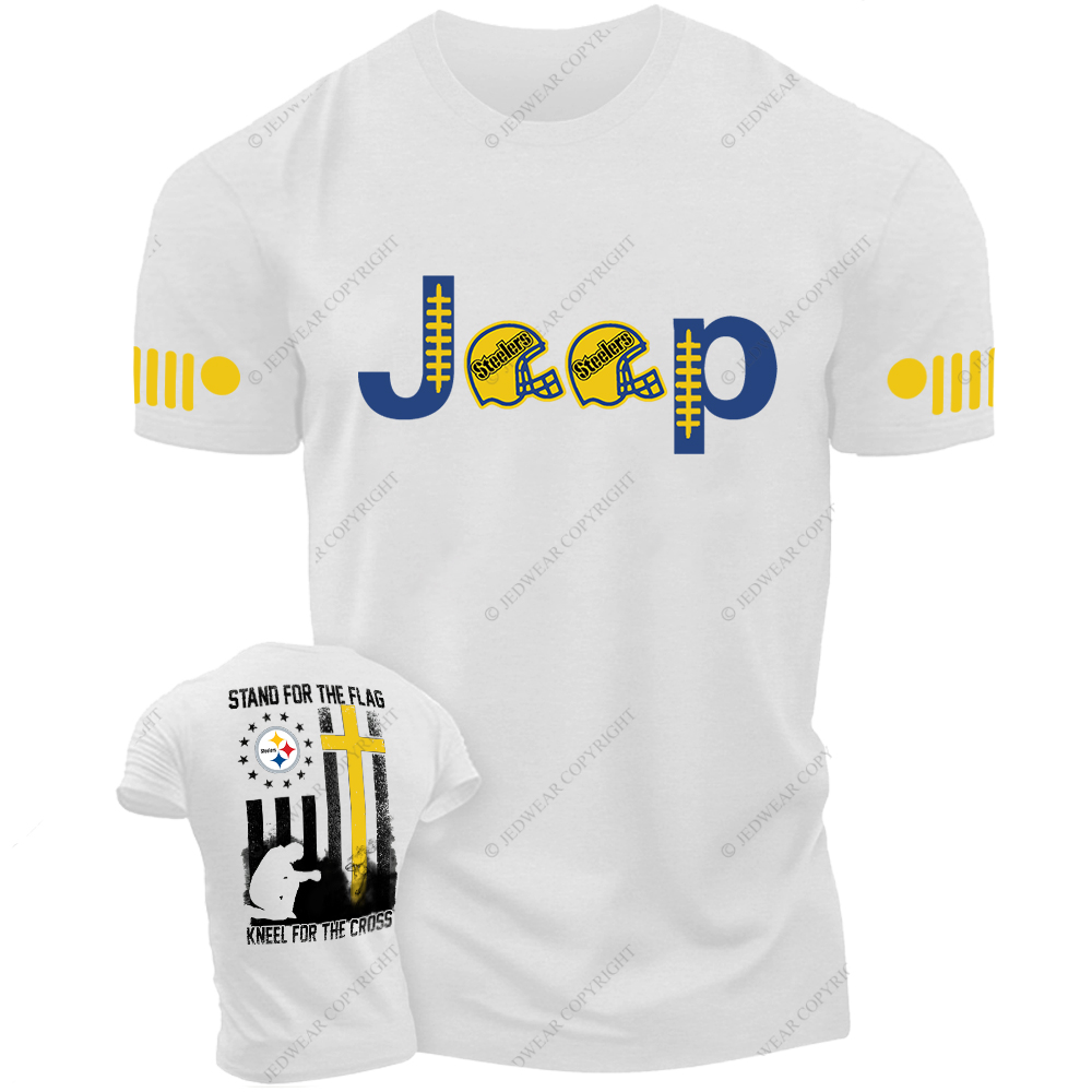 Pittsburgh Steelers Football Stand For The Flag Kneel For The Cross Nation Religion Jp T-Shirt