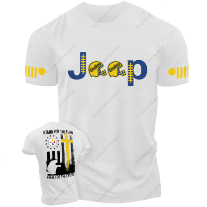 Pittsburgh Steelers Football Stand For The Flag Kneel For The Cross Nation Religion Jp T-Shirt