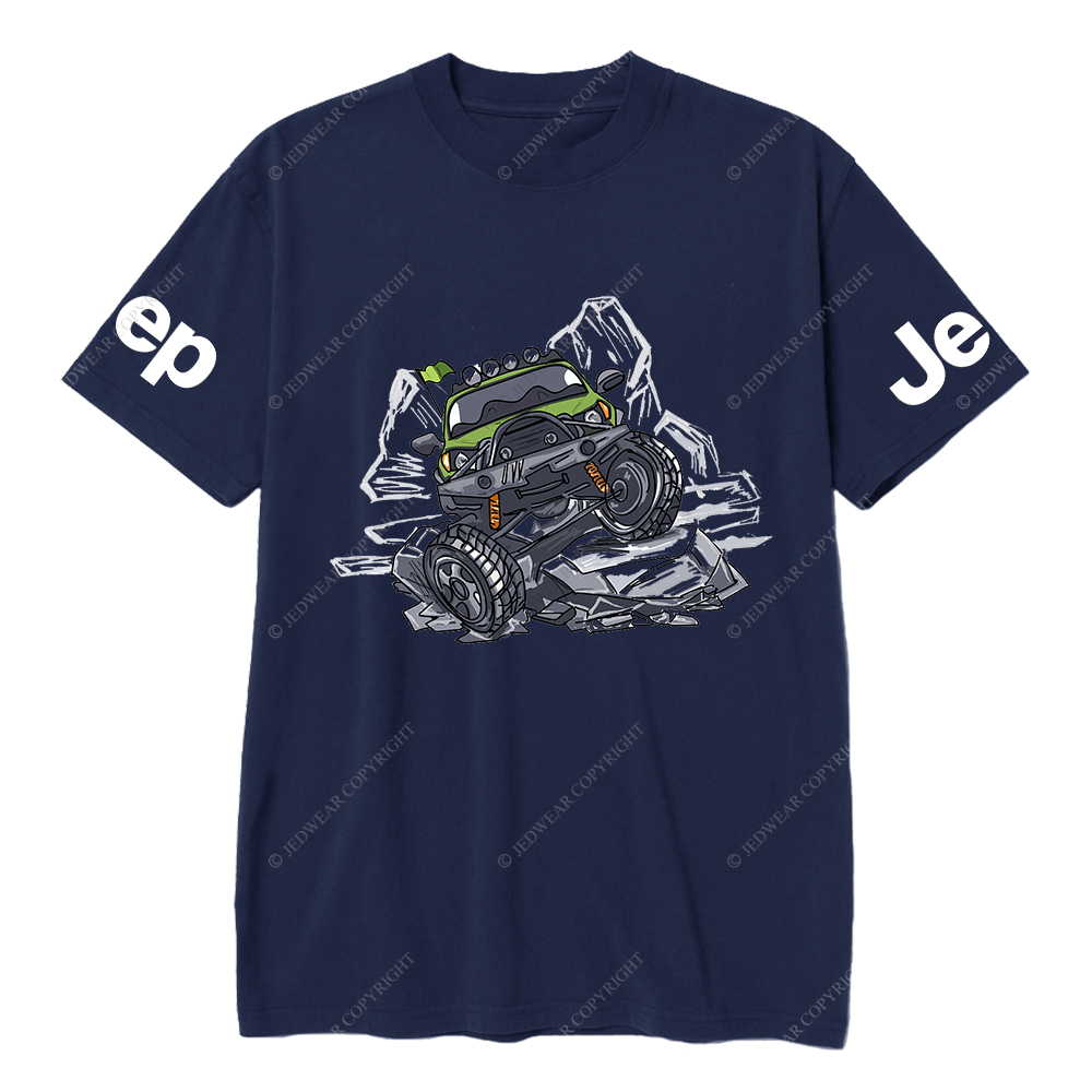 Off-Road Vehicle Driving Hard On Mountain Road Jp T-Shirt