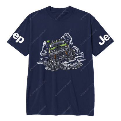 Off-Road Vehicle Driving Hard On Mountain Road Jp T-Shirt