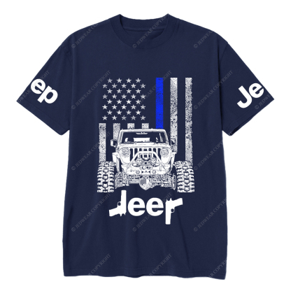 American Flag Policeman Gun Police Badge Jp T-Shirt