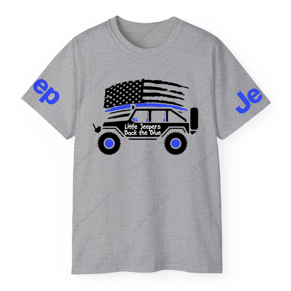 Little Jeepers Back The Blue Policeman American Flag Jp T-Shirt