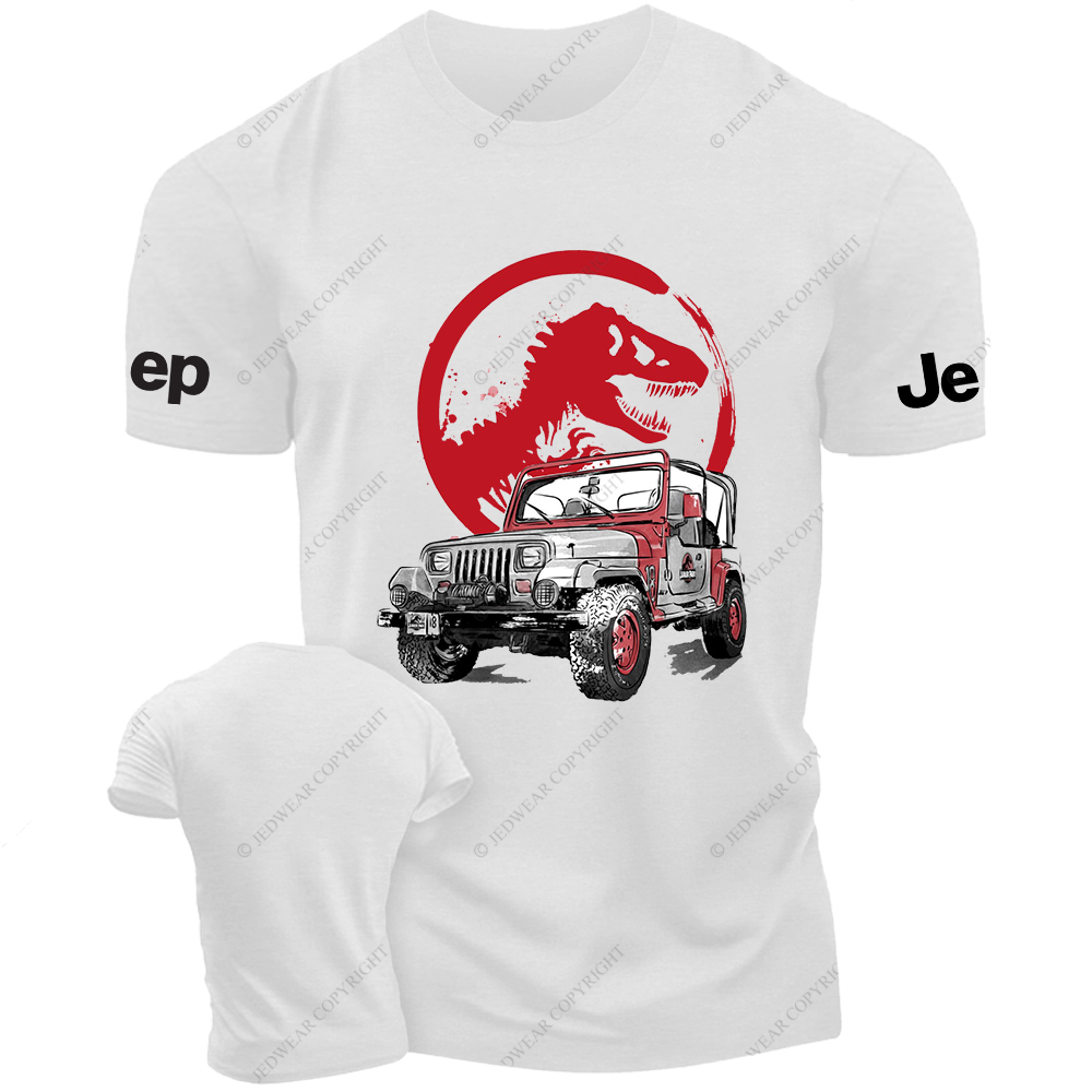 Dinosaur On The Back Of An Off-Road Vehicle  Jp T-Shirt