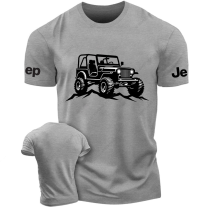 Jp CJ Off-Road Vehicle Driving On The Road  Silhouette Jp T-Shirt