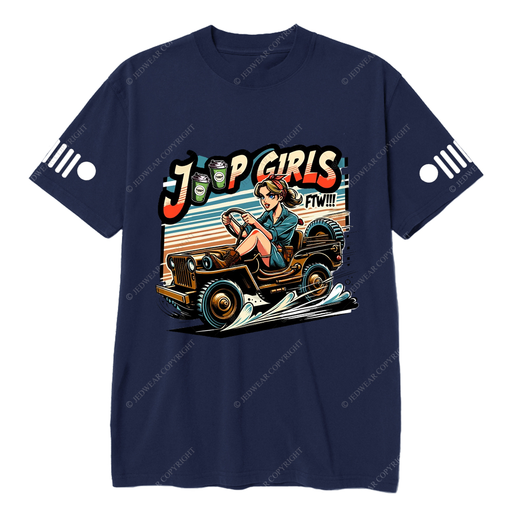 Jp Girl Sitting In Racing Car Jp T-Shirt