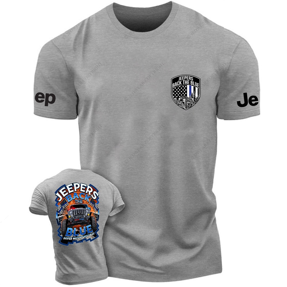 Policeman Jeepers Back The Blue  Dover Motor Speedway Jp T-Shirt