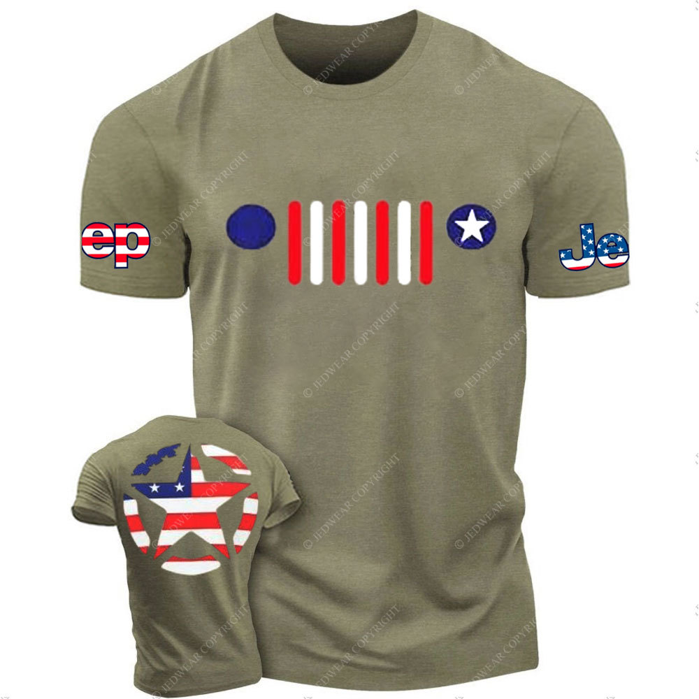US Flag Jp Grille and Star T-Shirt