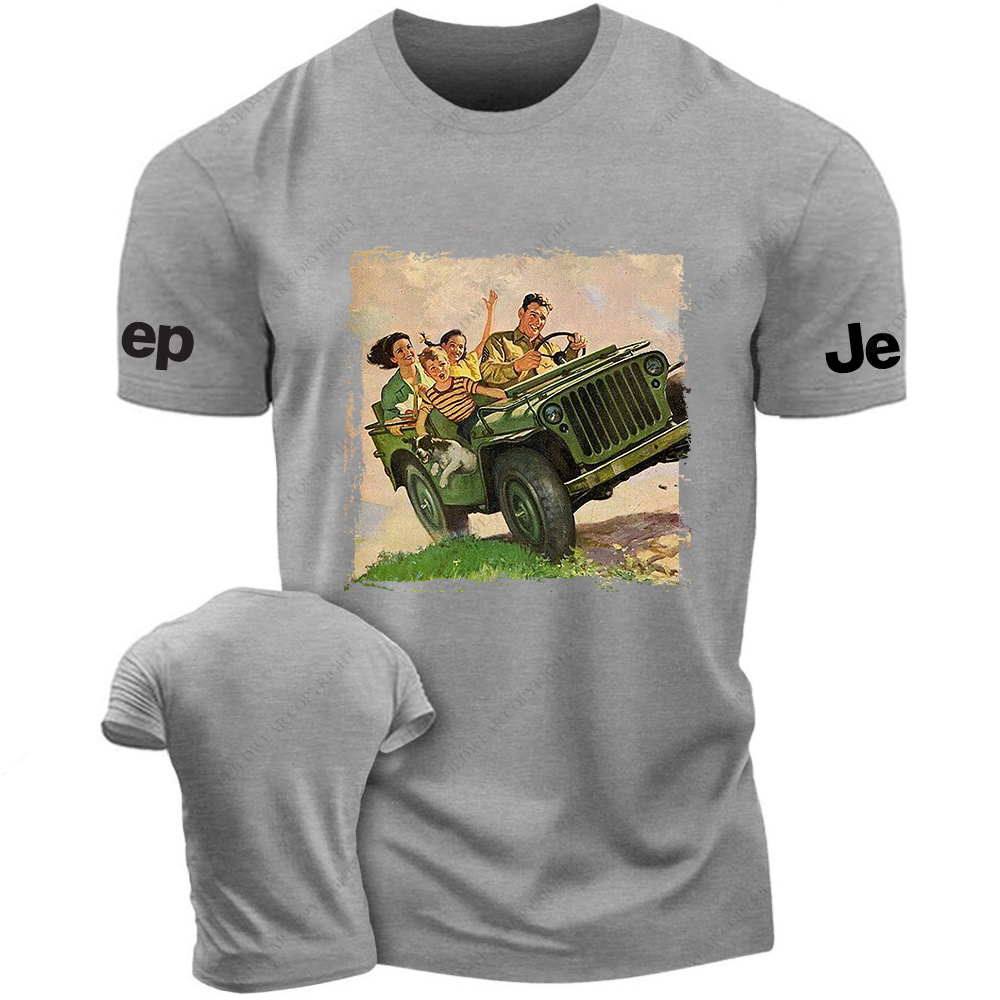A Family Riding An Off-Road Vehicle Jp T-Shirt