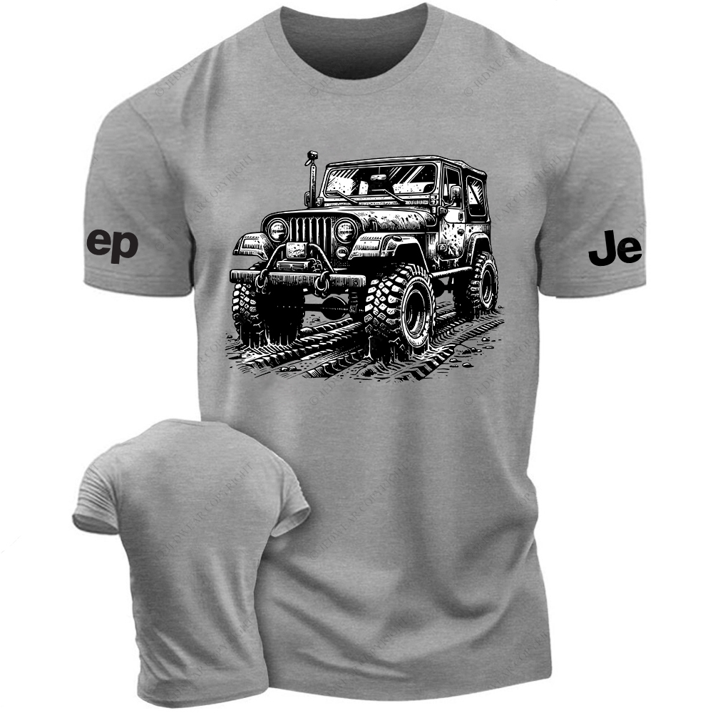 Driving On Muddy Terrain Wheel Tracks Jp T-Shirt