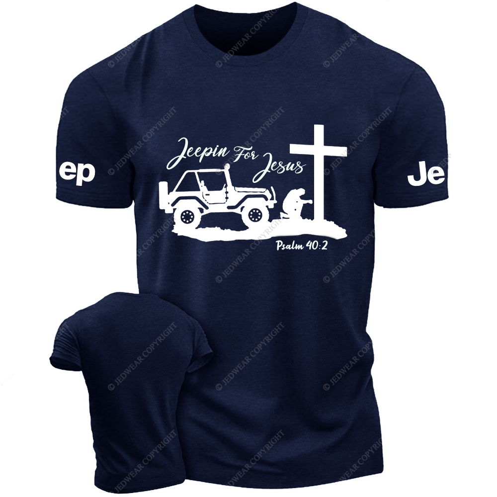 Jeepers For Jesus Religion Psalm Repent Jp T-Shirt